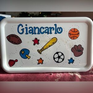 Personalized storage bin. Giancarlo.
